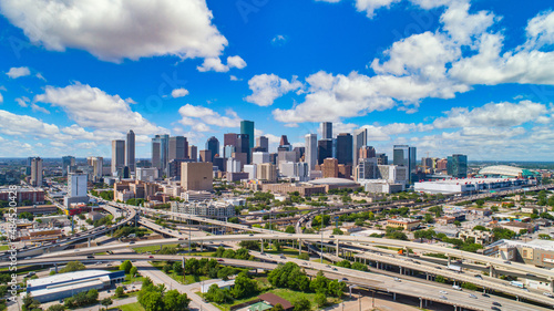 Houston, Texas, USA Drone Skyline Aerial