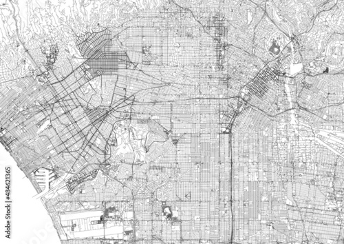 Los Angeles City Map, California State road map