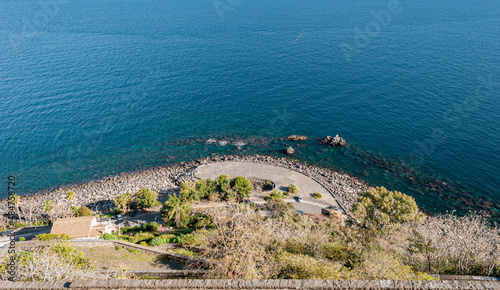 Aerial view of the coastline near Acireale (Sicily, Italy)