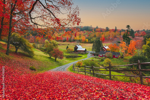 Autumn in Vermont, New England, USA, farm