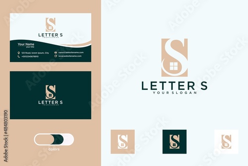 letter s home logo design