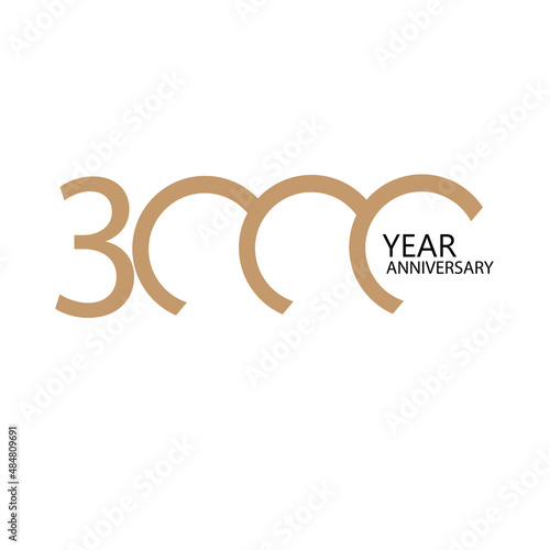 3000 year anniversary celebration vector template design illustration