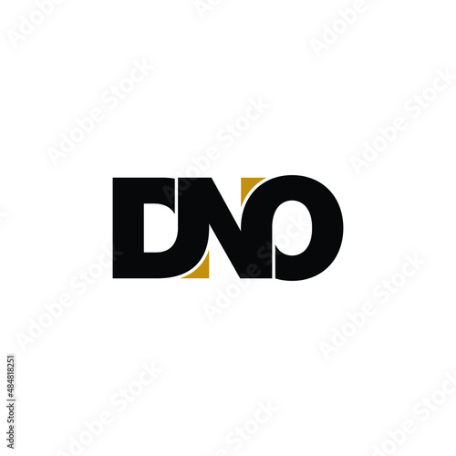 DNO letter monogram logo design vector