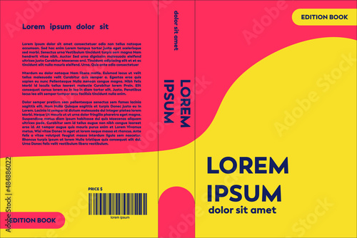 Full book cover design template, Vector, illustration. novel cover. 