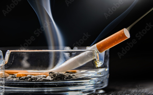 Composition with an ashtray and cigarettes