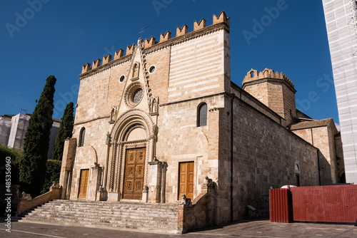 Facade of the Cathedral of Teramo (Italy)