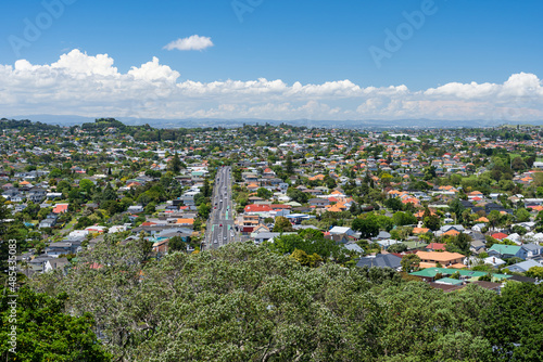 Overlooking the suburb of Mt Roskill in Auckland, New Zealand