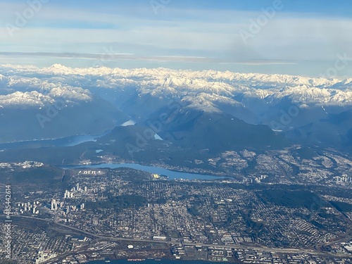 Aerial view of Vancouver and the lower Mainland of BC