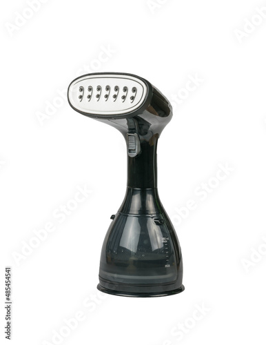 Black clothes steamer isolated on a white background.