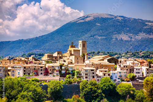 View of the Medieval Village of Saint-Paul-de-Vence, Provence, France