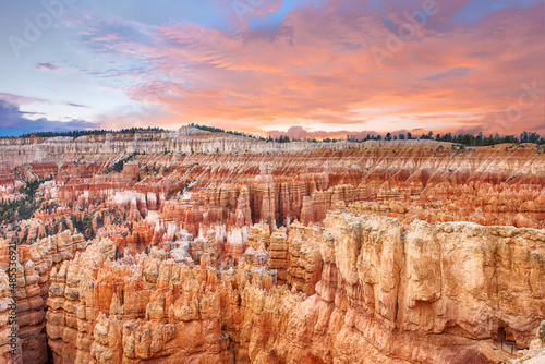 Bryce Canyon at sunset time