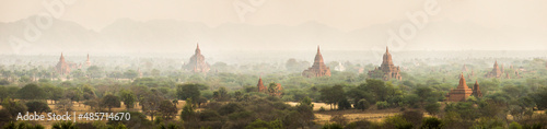 Temples of Bagan (Pagan) at sunset, Myanmar (Burma)