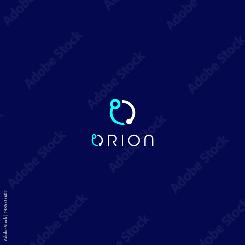 orion logo design modern O letter