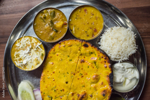 Thali, a traditional food of India, Varanasi, Uttar Pradesh, India