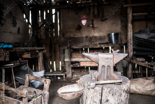 Blacksmiths in Viscri, Transylvania, Romania