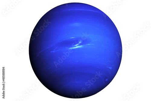 Planet Neptune isolated on white background. Elements of this image were furnished by NASA