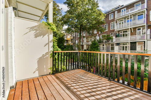 Design of modern balcony in residential hause