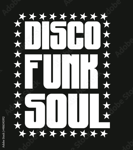 Disco funk punk graphic design vector art