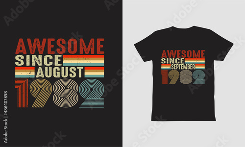 Birthday August and September 1982 Design.