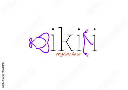 initial letter bn b n bikini logo