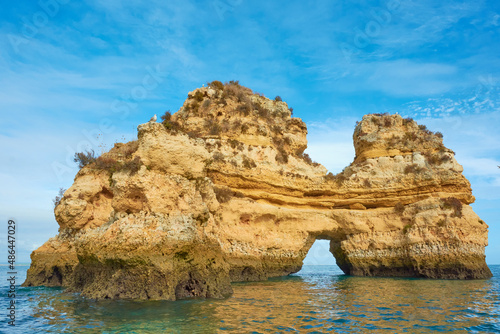 Beautiful Algarve coast with its beautiful caves and rocks