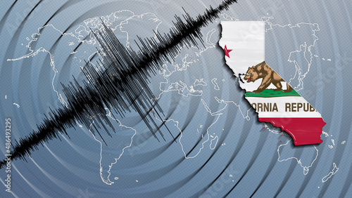 Seismic activity earthquake California map