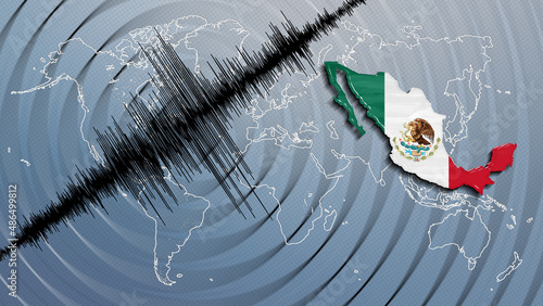 Seismic activity earthquake Mexico map