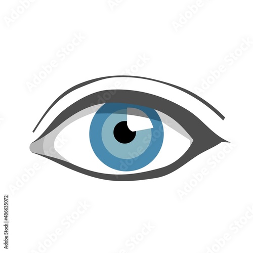 blue eye human anatomy vector design