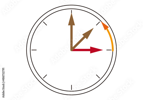 Icono de reloj de cambio de hora al horario de otoño.