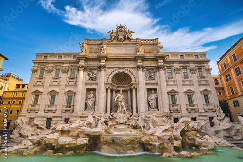 Rome Italy, city skyline at Trevi Fountain