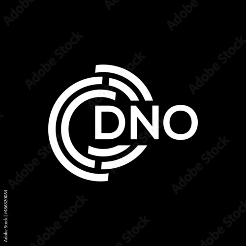 DNO letter logo design on black background. DNO creative initials letter logo concept. DNO letter design.