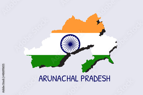 arunachal pradesh vector illustration design suitable for events in india or arunachal pradesh celebrations on 20 february