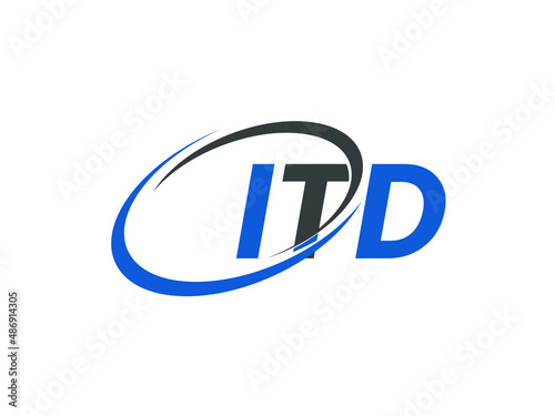 ITD letter creative modern elegant swoosh logo design