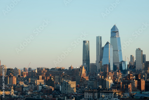 Hudson Yards Skyline Over Downtown Manhattan