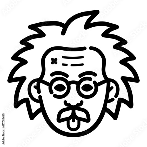 Scientist Flat Icon Isolated On White Background