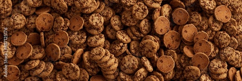 Viele frische Chocolate Chip Cookies als Keks Textur
