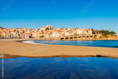 View on Banyuls-sur-Mer, a coastal village in southern France, close to the border with Spain