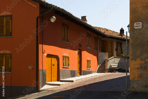 House on a street corner, Serralunga D'Alba, Piedmont, Italy