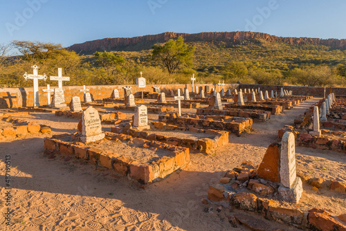German military graveyard from the 1904 battle at Waterberg, Namibia