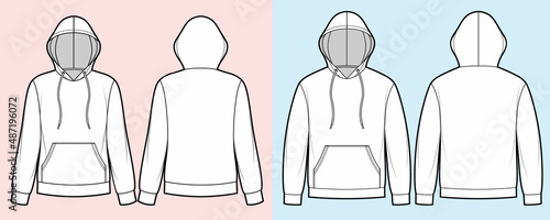 Womans and mans hoodie with kangaroo pocket