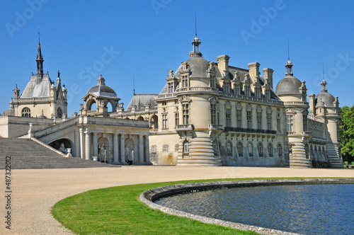 Chantilly, France - april 3 2017 : picturesque castle