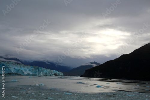 Hubbard Glacier in the morning hours just before sunrise, Alaska, United States