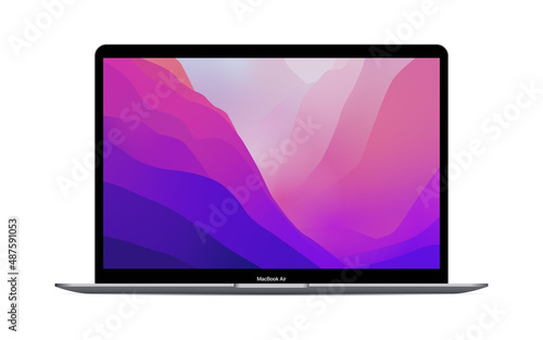 MacBook Air 2022 (macOS Monterey; vector)