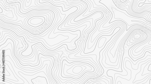 topographic line contour map background, geographic grid map