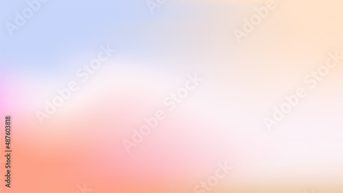 Orange, yellow, purple and white rainbow abstract gradient stock vector background. Iridescent holographic art texture. Applicable for poster, flyer, brochure, banner, website and graphic design