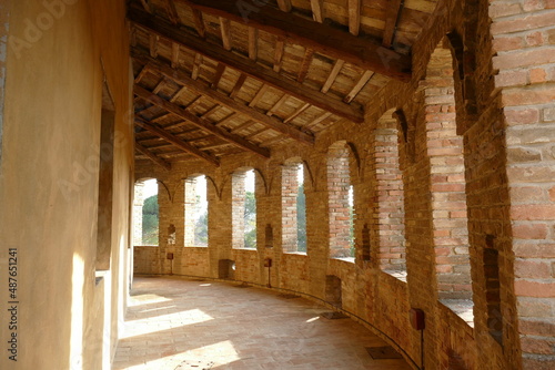 panorama from the top of the circular tower of Sforza Castle in Imola