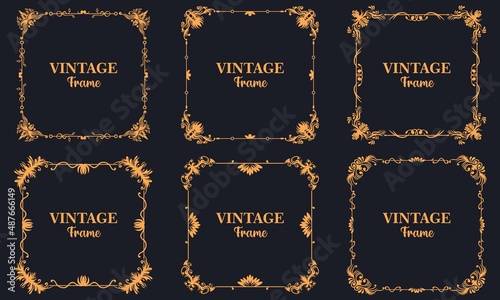 Vintage frame ornamental decoration vector illustration for your company or brand