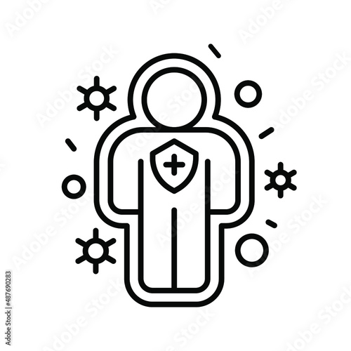 Immune system, antivirus protection icon. medical sign. vector illustration