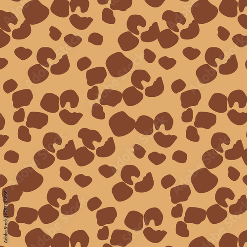 Seamless pattern dalmatian or leopard fur animal print.Animal skin template.