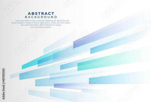 Abstract light blue purple gradient geometric shapes motion on white background. Modern bright square shape graphic design. Overlapping simple style geometry element. Suit for poster, banner